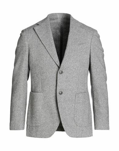 Mp Massimo Piombo Man Blazer Light grey Wool, Polyester, Polyamide Cover