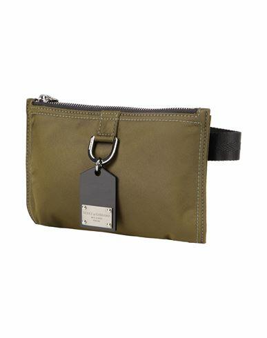 Dolce & gabbana Man Belt bag Military green Polyamide, Calfskin Cover