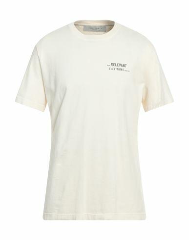 Golden Goose Man T-shirt Cream Cotton Cover