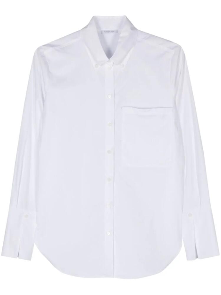 Patrizia Pepe Fly-print cotton shirt - White Cover