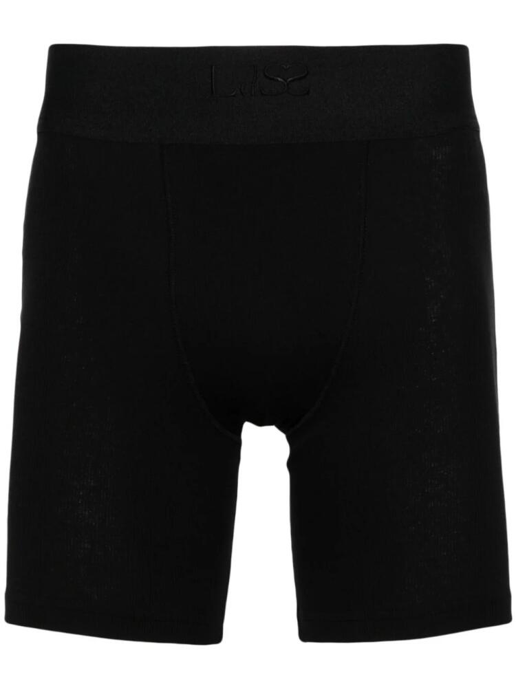 Ludovic de Saint Sernin logo-embroidered cyclist shorts - Black Cover