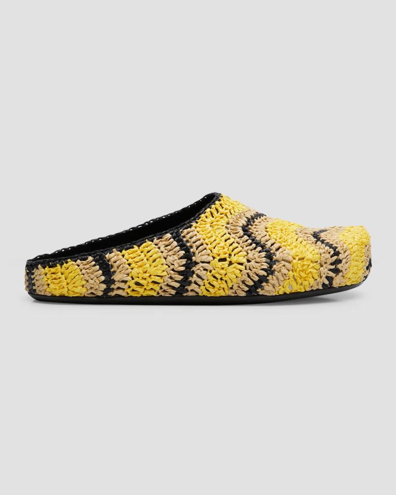 Marni Men's Fussbet Sabot Raffia Clogs Cover