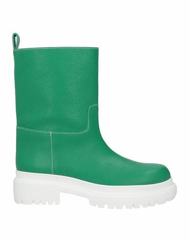 P. a.r. o.s. h. Woman Ankle boots Green Calfskin Cover