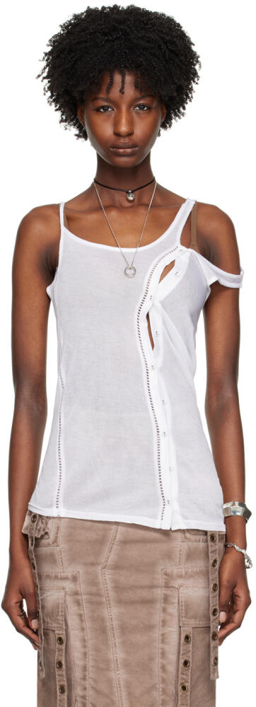 HYEIN SEO White Strap Tank Top Cover