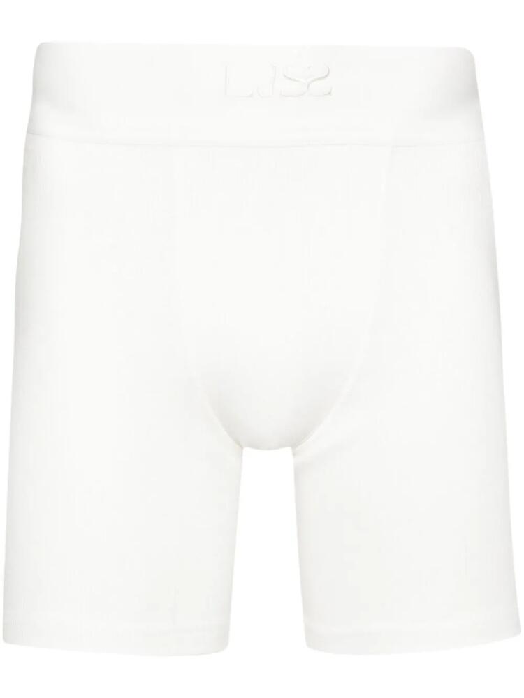 Ludovic de Saint Sernin logo-embroidered cyclist shorts - White Cover