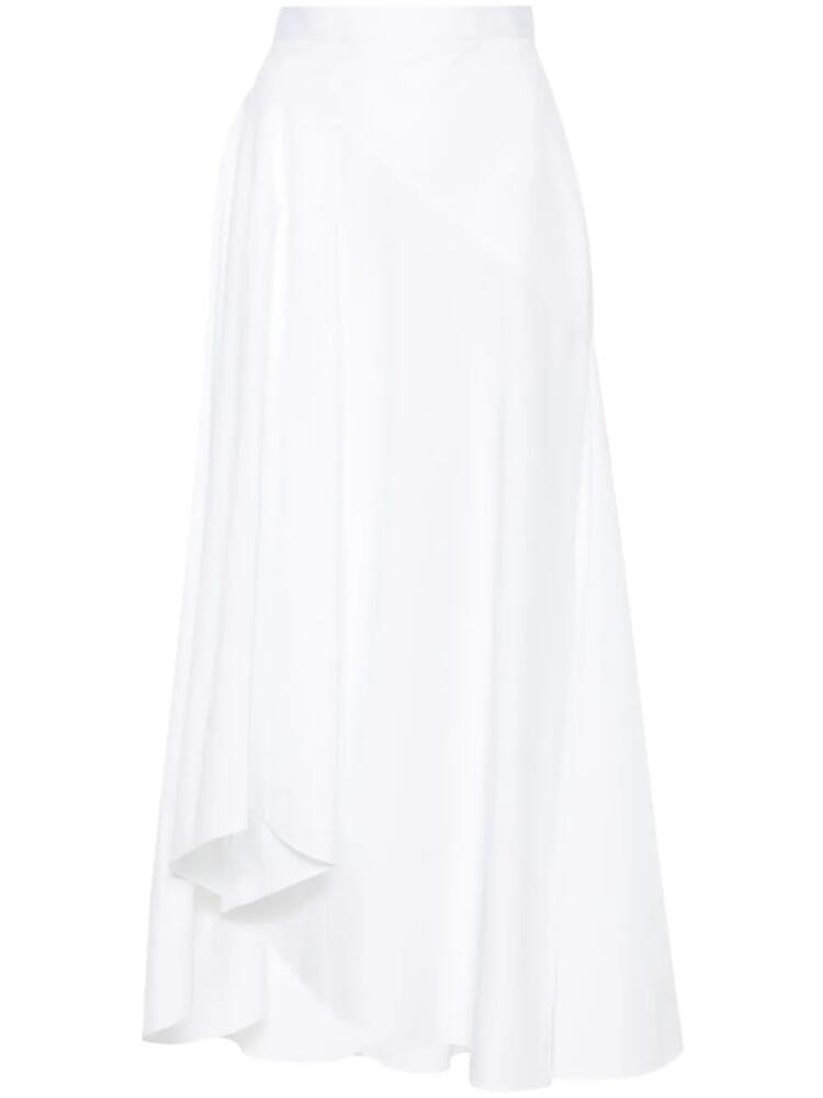 Alexander McQueen asymmetric flared midi skirt - White Cover