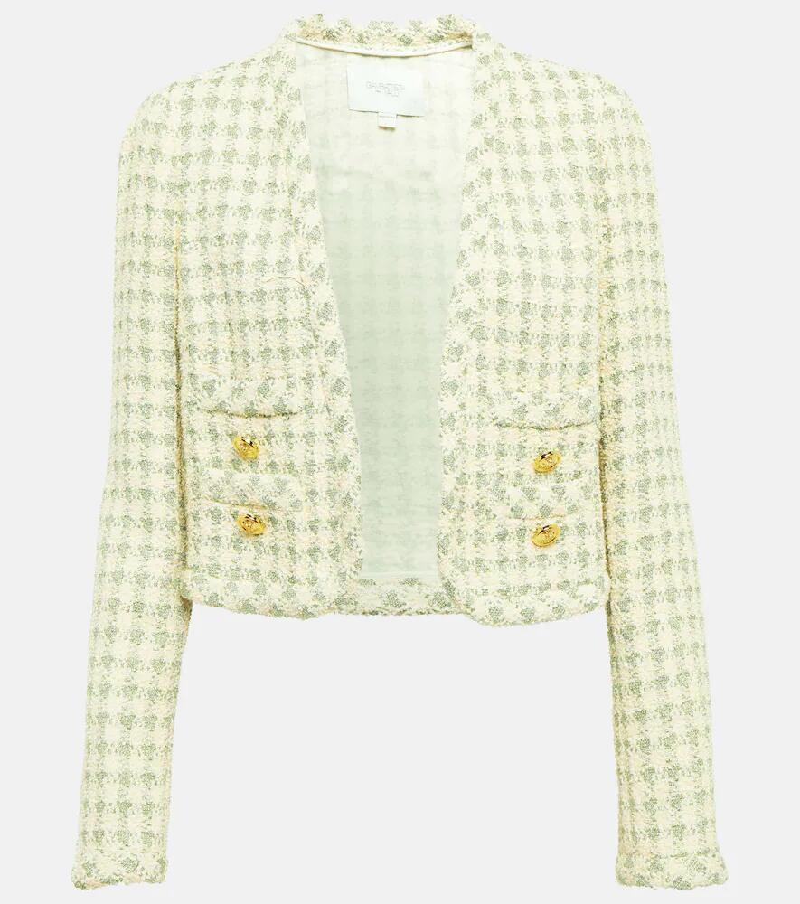 Giambattista Valli Checked tweed cropped jacket Cover