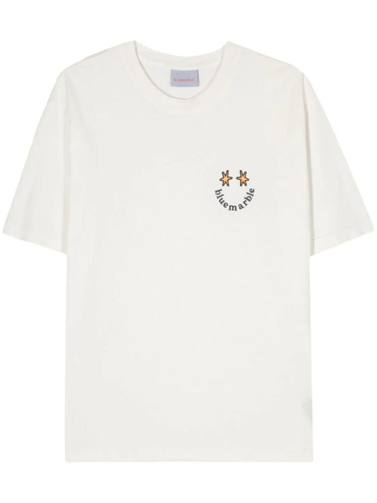 BLUEMARBLE logo-embroidered cotton T-shirt - White Cover