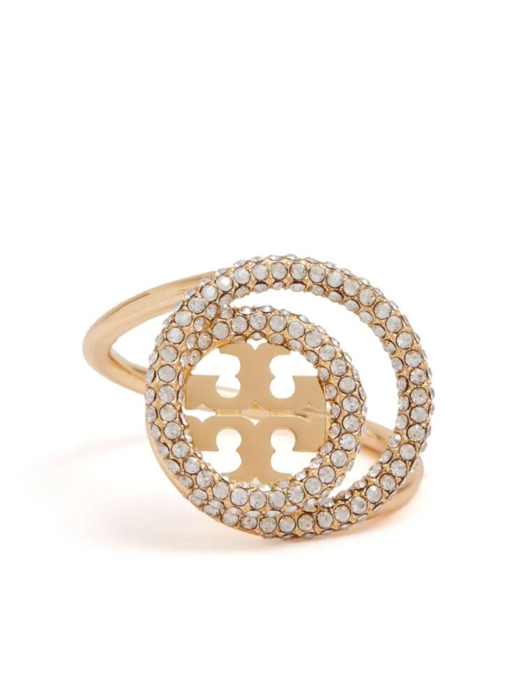 Tory Burch Miller crystal-embellished ring - Gold Cover