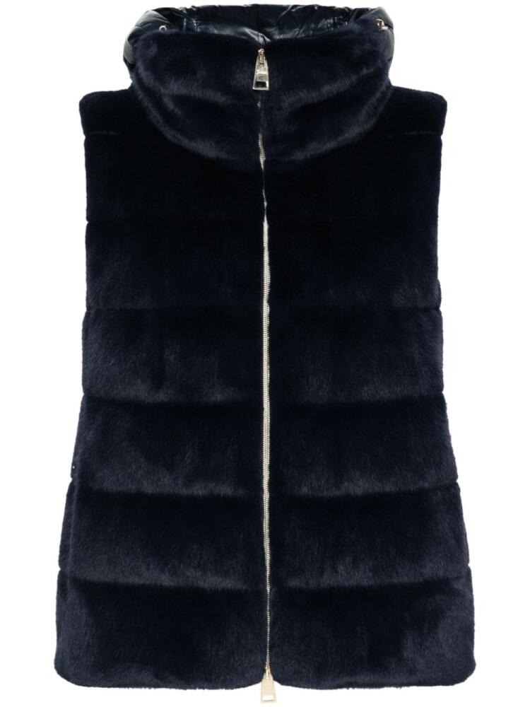 Herno faux-fur gilet - Blue Cover