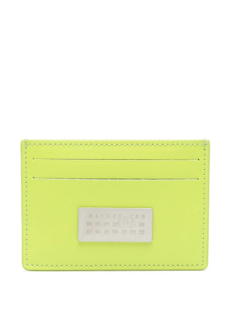 MM6 Maison Margiela Numeric leather card holder - Green Cover