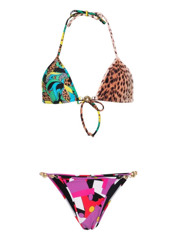 Reina Olga abstract-print bikini - Black Cover