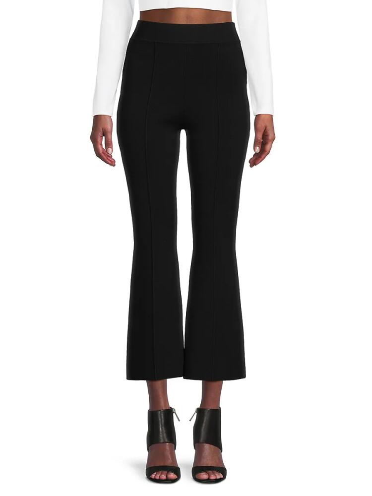 Adam Lippes Women's Kennedy Cropped Flare Pants - Black Cover