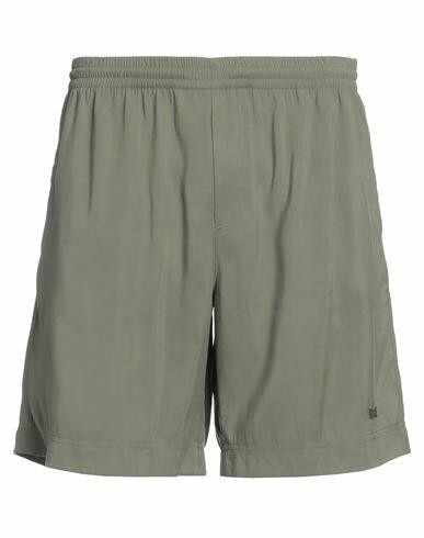 Msgm Man Shorts & Bermuda Shorts Military green Viscose, Polyester Cover