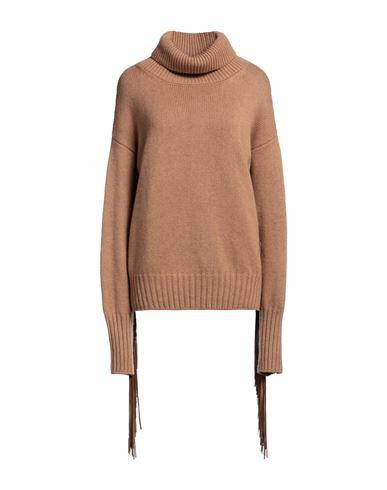 Wild Cashmere Woman Turtleneck Camel Wool, Cashmere Cover