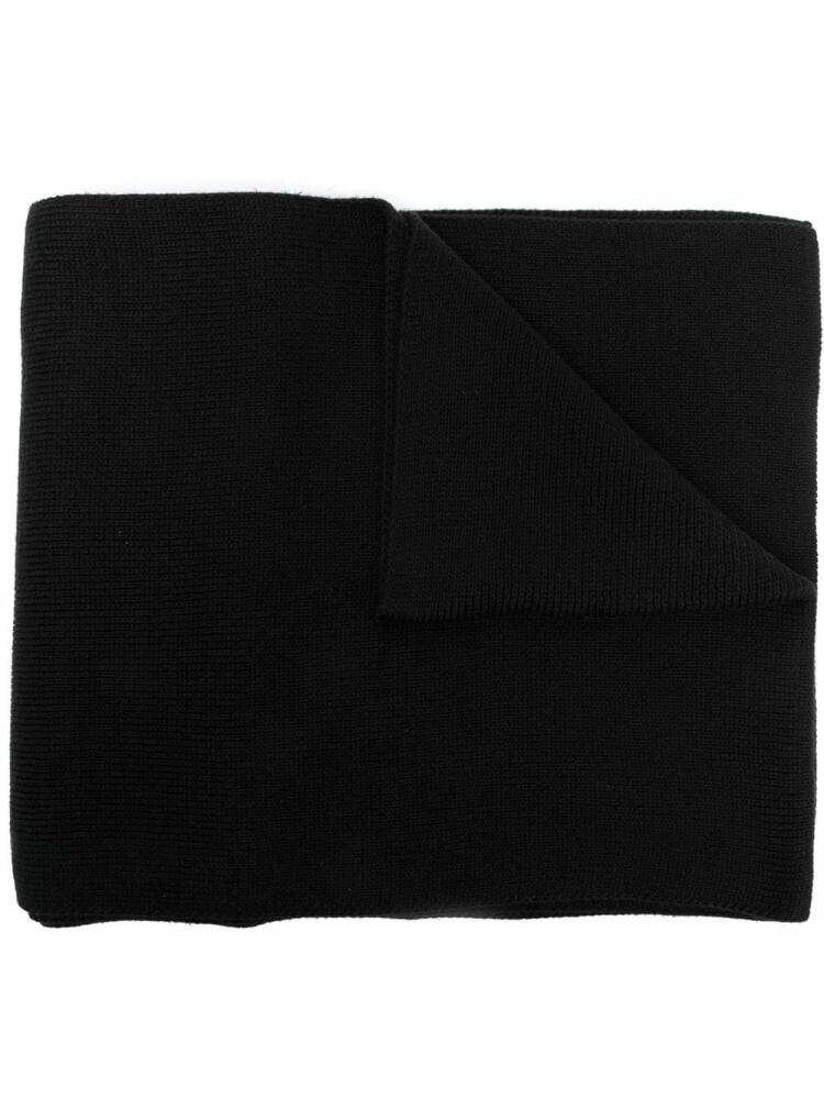 Tommy Hilfiger cotton logo-embroidered scarf - Black Cover