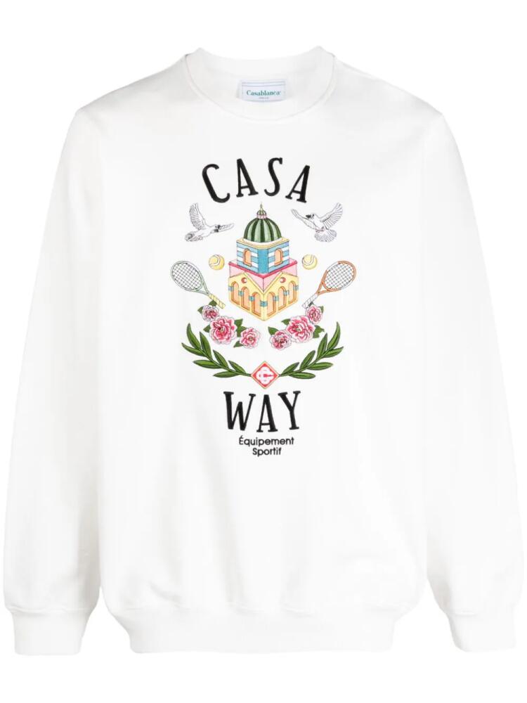 Casablanca Casa Way cotton sweatshirt - White Cover