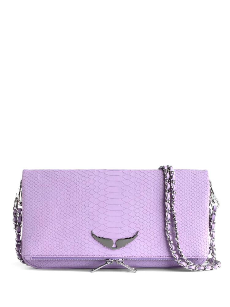 Zadig&Voltaire Rock leather clutch bag - Purple Cover