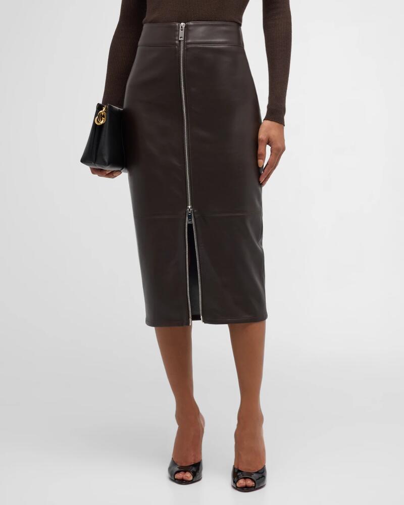 SER.O.YA Millicent Vegan Leather Midi Skirt Cover