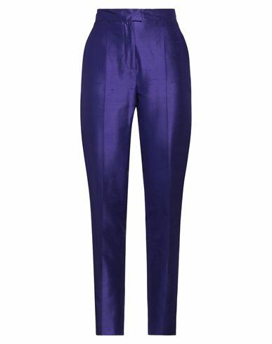 Max Mara Studio Woman Pants Purple Silk Cover