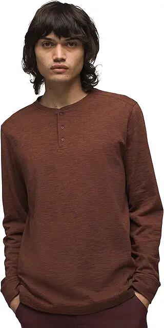 Prana Ronnie Henley II Standard Fit (Cacao Heather) Men's Clothing Cover