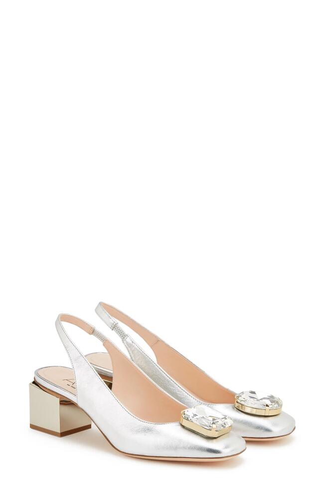 AGL Angie Crystal Slingback Pump in Silver Cover