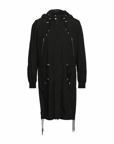 Balmain Man Overcoat & Trench Coat Black Cotton, Polyamide, Elastane Cover