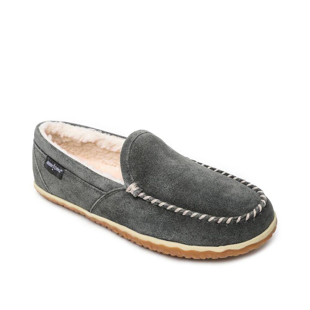 Minnetonka Wide Width Tilden Moccasin Slipper | Men's | Grey Cover