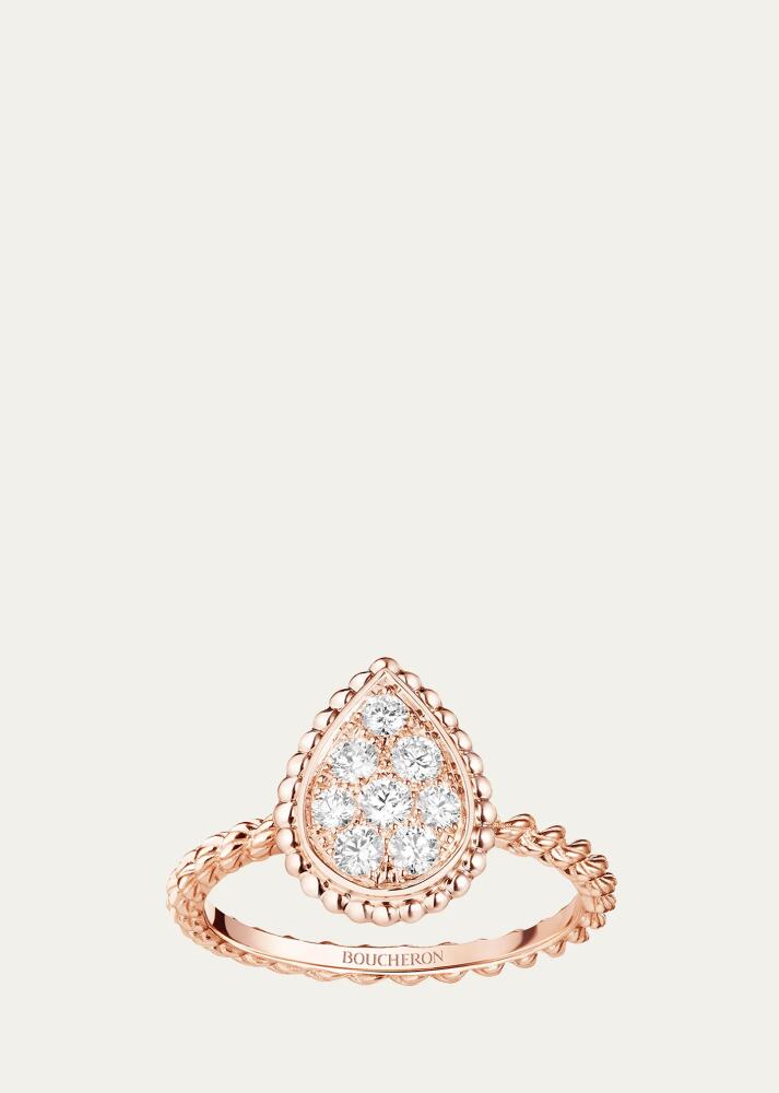 Boucheron Serpent Boheme Pink Gold Motif Diamond Ring Cover