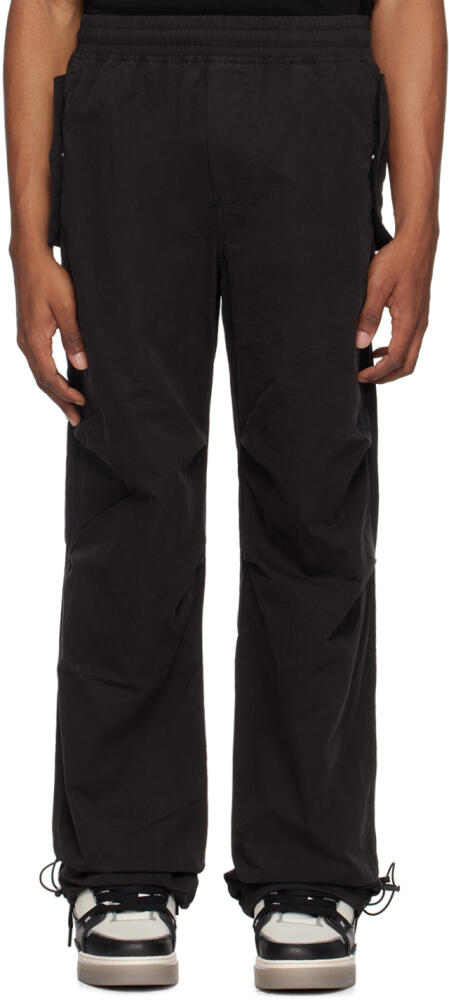 Represent Black Parachute Cargo Pants Cover