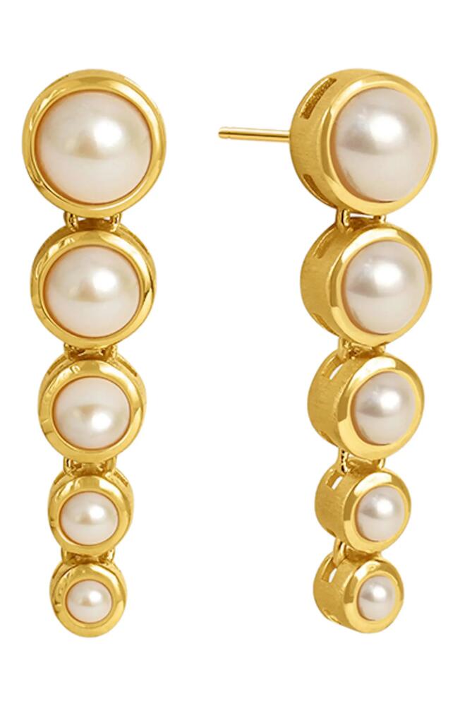 Dean Davidson Signature Cultured Pearl Drop Earrings in Pearl/Gold Cover