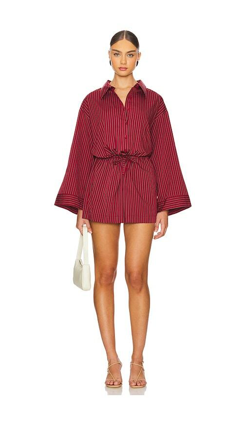 FAITHFULL THE BRAND Freja Playsuit in Burgundy Cover