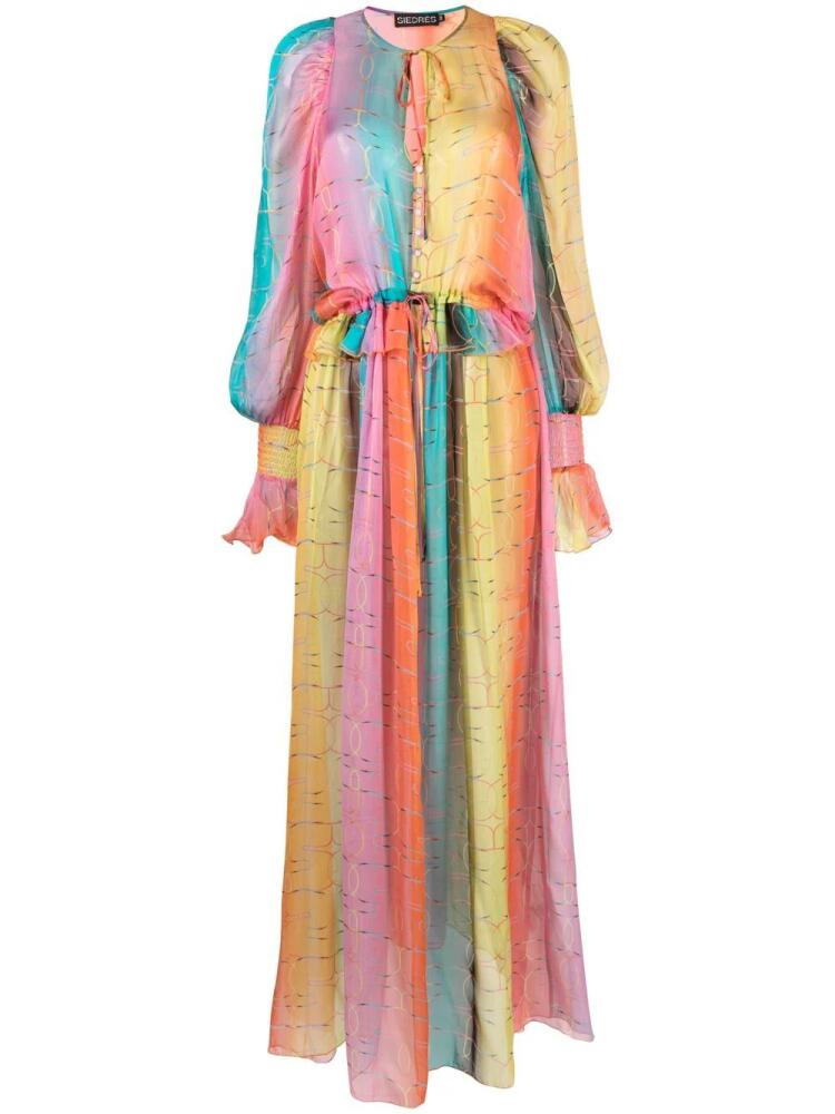 SIEDRES striped maxi dress - Pink Cover