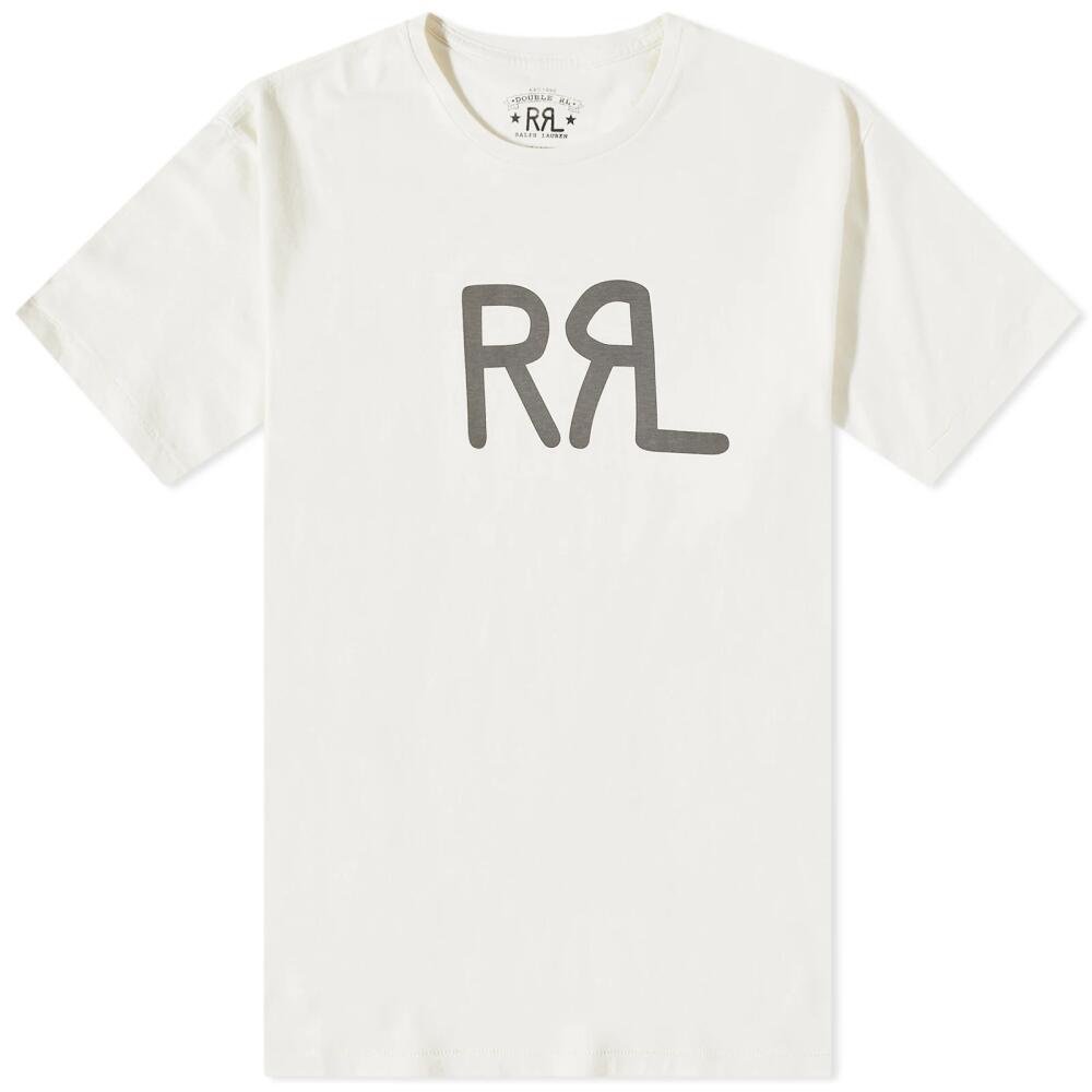 RRL Men's Logo T-Shirt in Paper White Cover