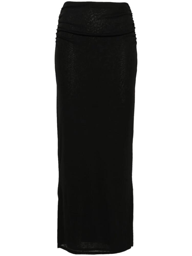 Nanushka Norine ruched midi skirt - Black Cover