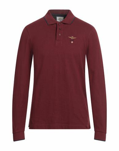 Aeronautica Militare Man Polo shirt Burgundy Cotton Cover