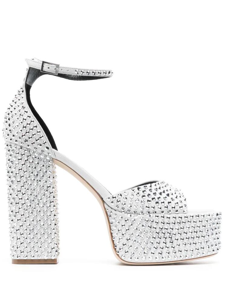 Paris Texas Tatiana 130mm platform sandals - Silver Cover