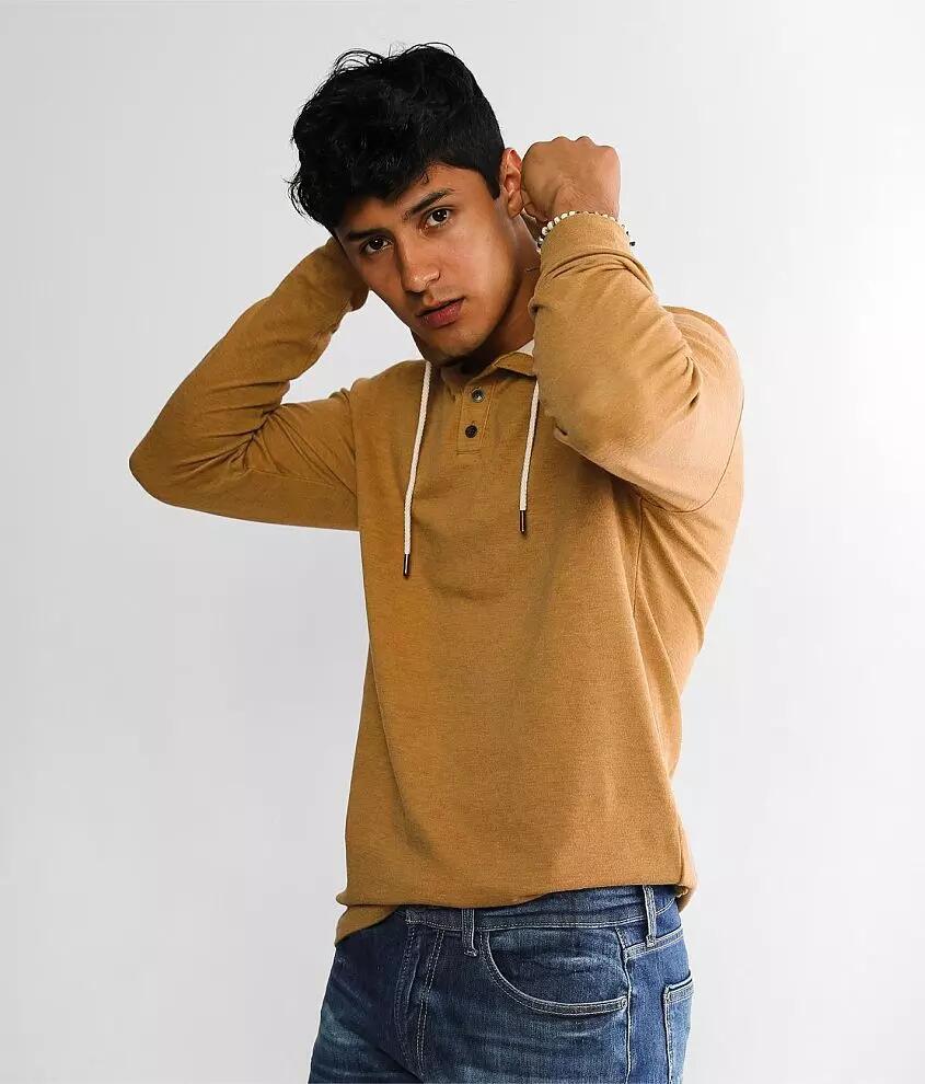 Outpost Makers Brushed Knit Henley Hoodie Cover