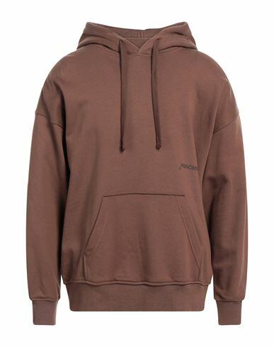 Hinnominate Man Sweatshirt Brown Cotton, Elastane Cover