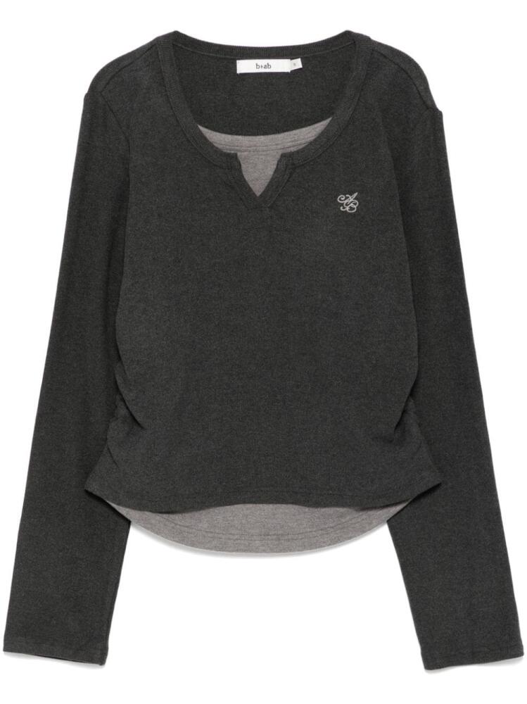 b+ab layered design sweatshirt - Grey Cover