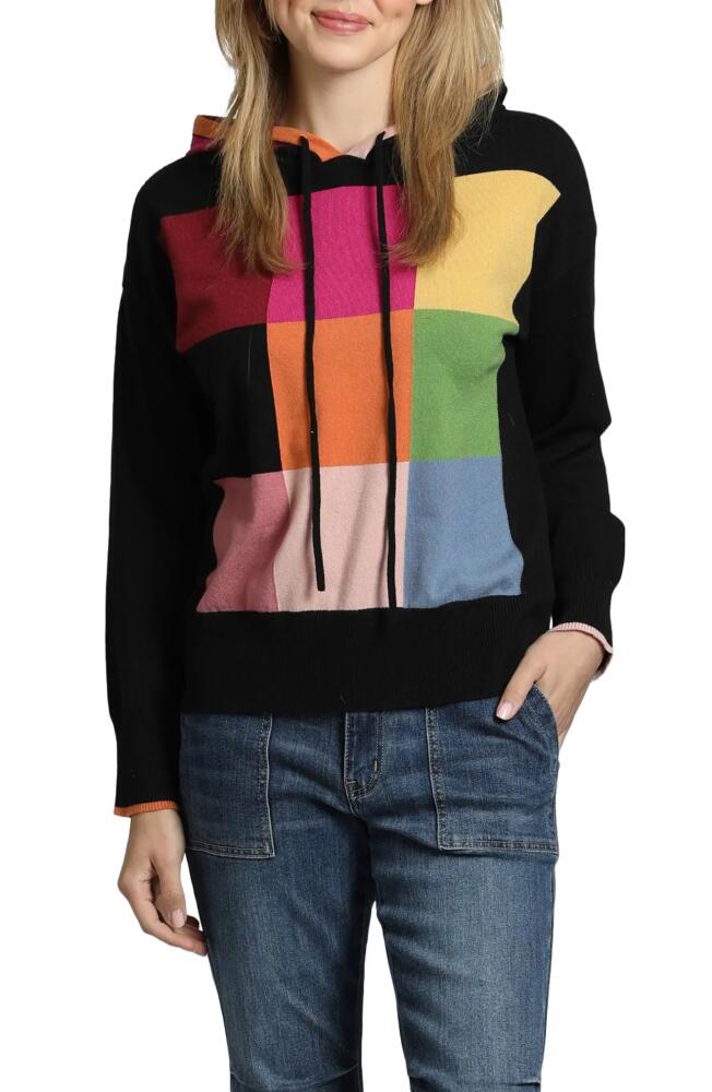 APNY Colorblock Hooded Sweater in Navy Multi Cover