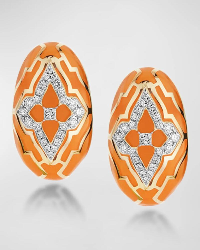 Farah Khan Atelier 18K Yellow Gold Flush Orange Mumbai Day Dreamer Earrings Cover