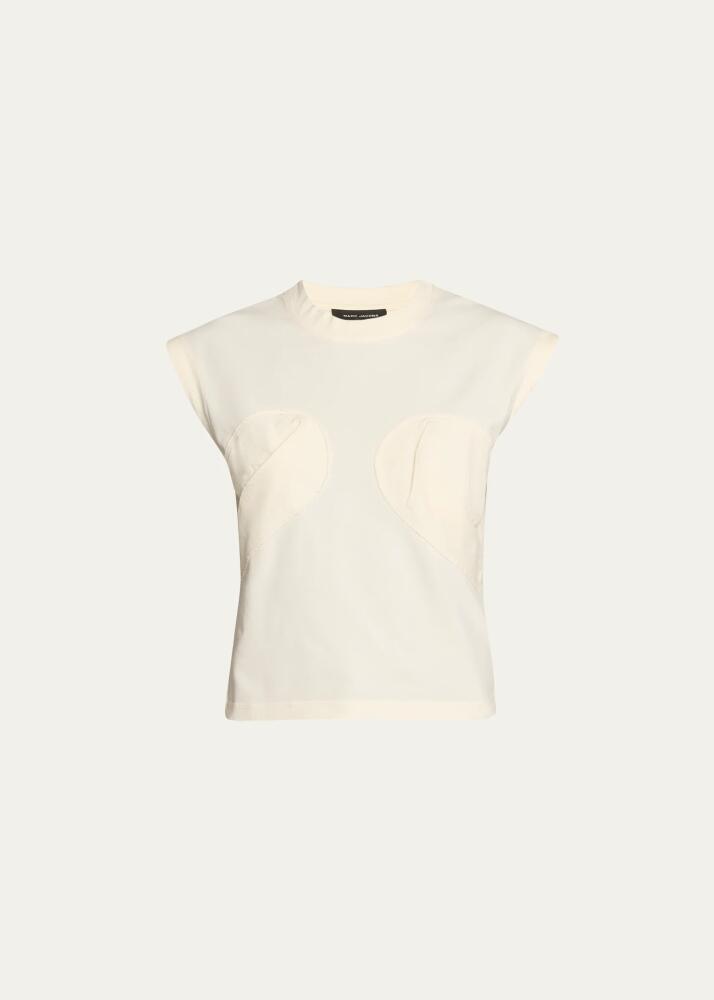 Marc Jacobs Seamed Up Bustier Cap-Sleeve T-Shirt Cover