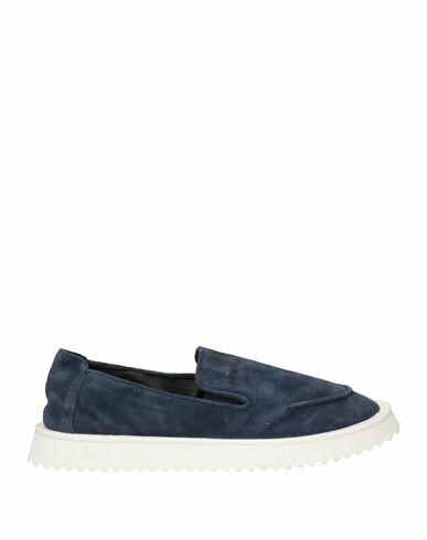 Bruno Bordese Man Loafers Navy blue Leather Cover