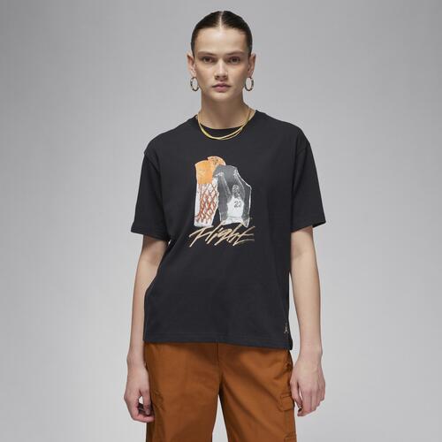 Jordan Collage GF SS Tee - Womens Black/Legend Medium Brown Cover