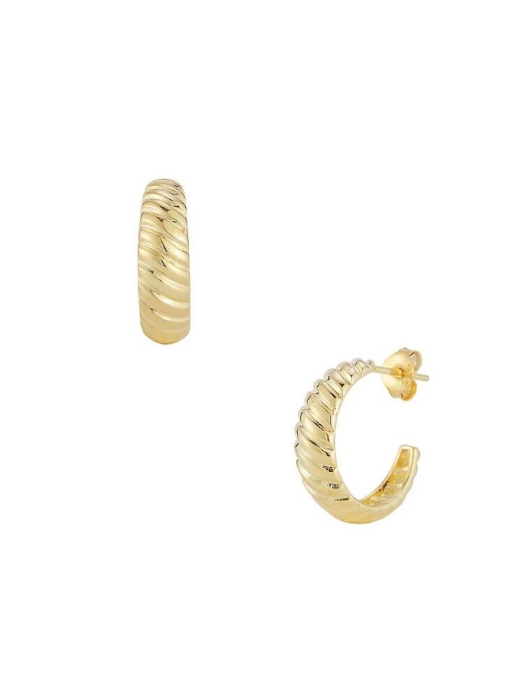 SPHERA MILANO Women's 14K Goldplated Sterling Silver Croissant Hoop Earrings Cover