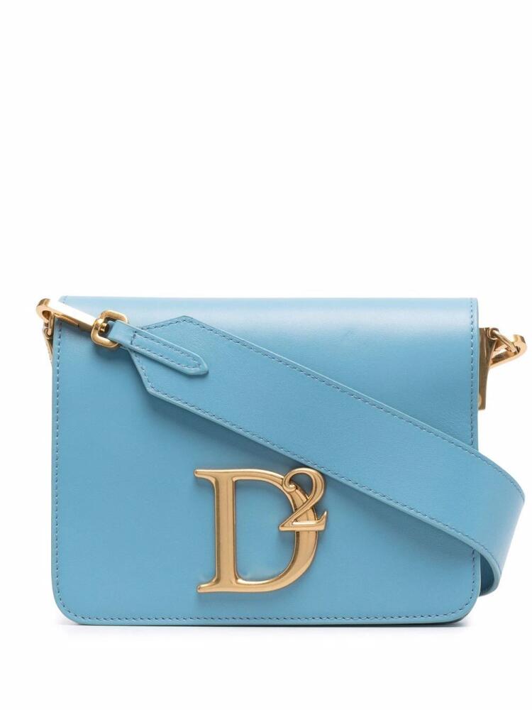 DSQUARED2 logo-plaque crossbody bag - Blue Cover