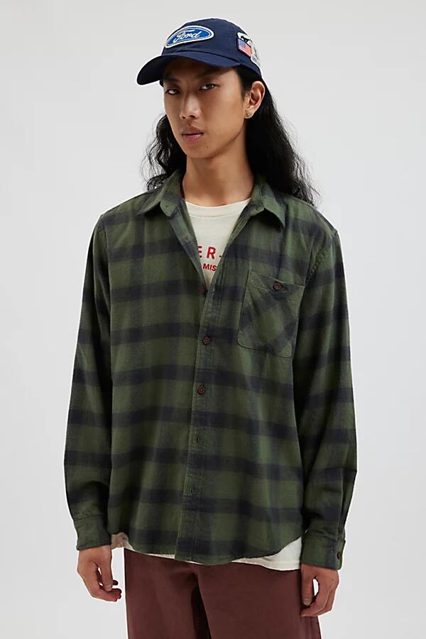 Katin Derek Plaid Flannel Shirt Top in Black Cover