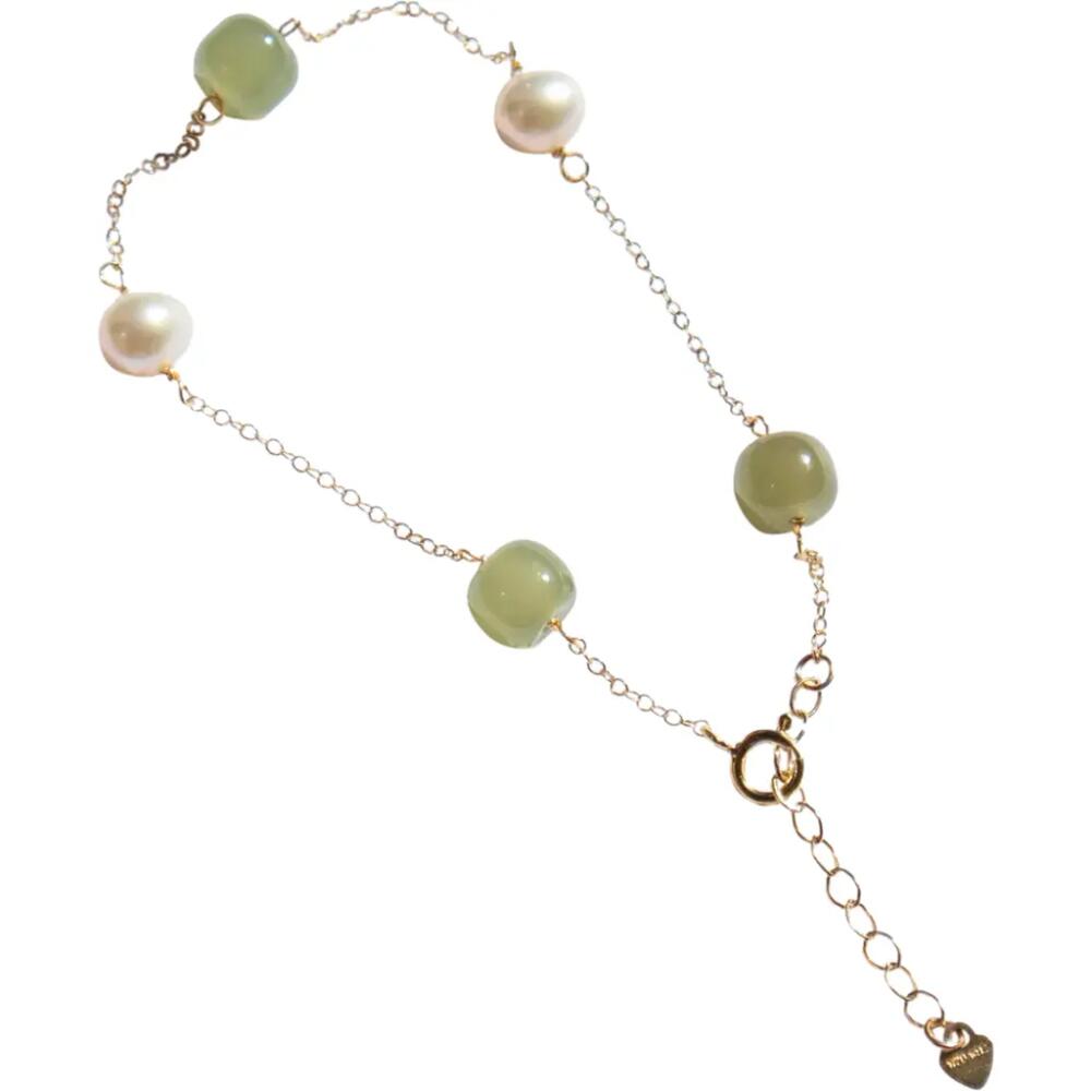 seree Olivia Jade pearl bracelet in Light Green Cover