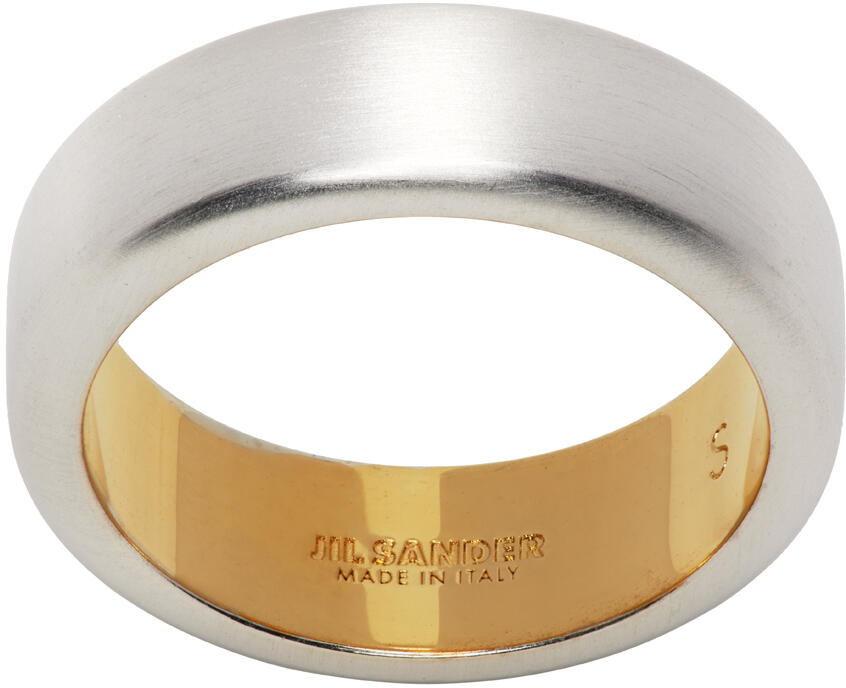 Jil Sander Silver & Gold Band Ring Cover